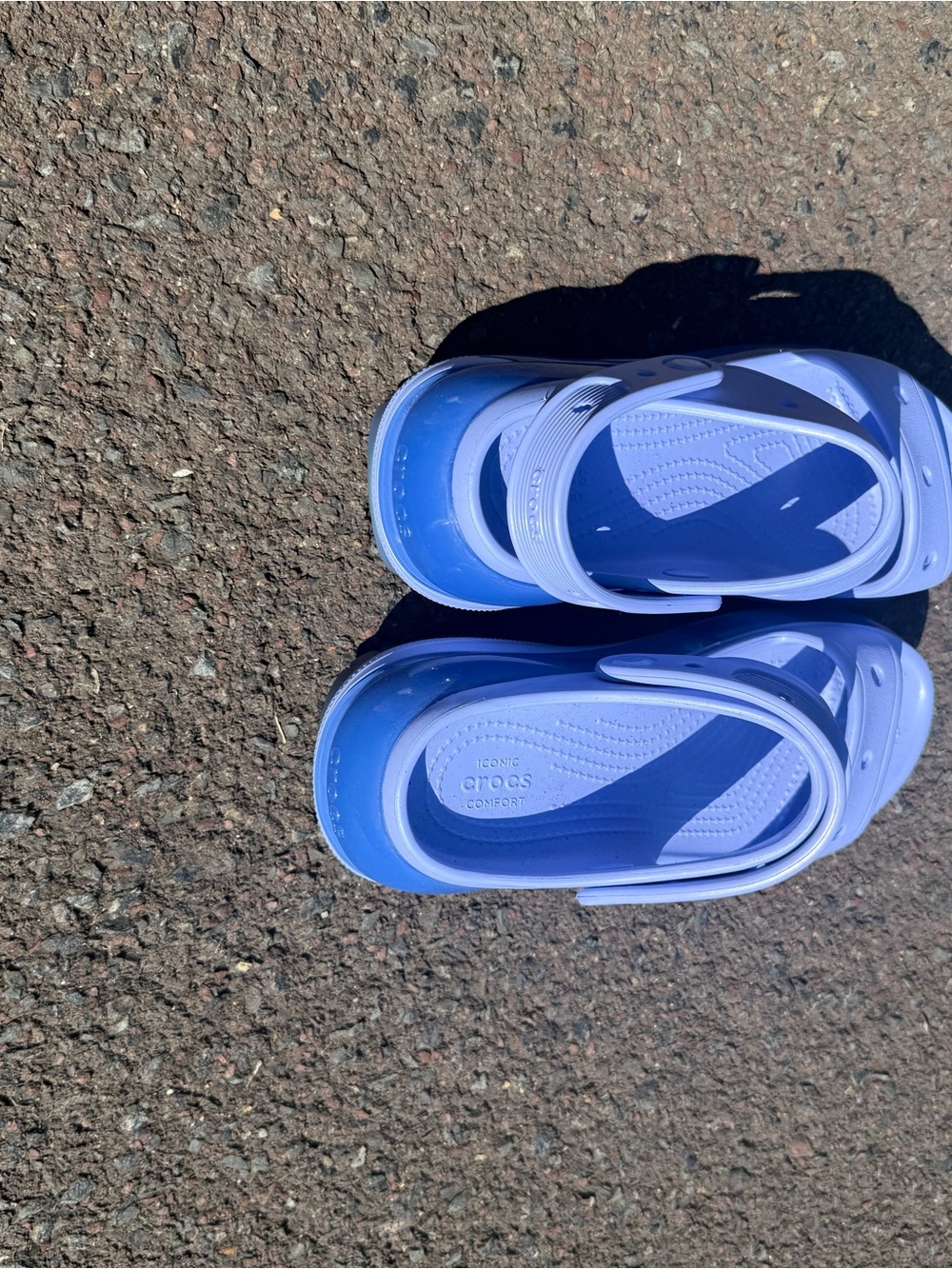 CROCS mega crush Sandals - Light Lavender/blue “Moon Jelly”